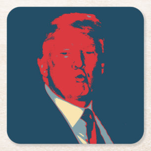 Dessous-de-verre Carré En Papier Donald Trump