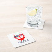 Dessous-de-verre Carré En Papier Donald Trump 'Merica (En situation)