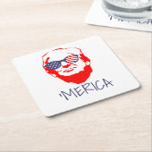 Dessous-de-verre Carré En Papier Donald Trump 'Merica (Incliné)