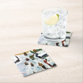 Dessous-de-verre Carré En Papier Dormir et creuser (En situation)