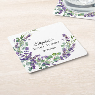 Dessous-de-verre Carré En Papier Douce Bohème Lavande Eucalyptus Enterrement de Vie