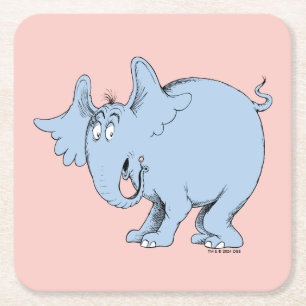 Dessous-de-verre Carré En Papier Dr. Seuss Horton Entend Qui