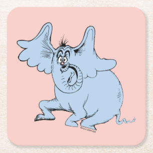 Dessous-de-verre Carré En Papier Dr Seuss   Horton et le spectre de la poussière