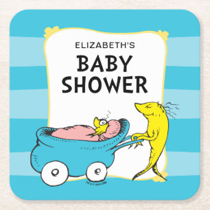 Dessous-de-verre Carré En Papier Dr. Seuss Un Poisson - Fête Prénatale de Bébé Ga
