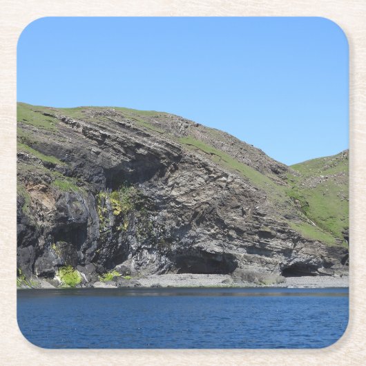 Dessous-de-verre Carré En Papier Dragon Face Rock Cliffs Skye (Devant)