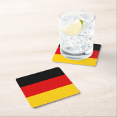 Dessous-de-verre Carré En Papier Drapeau allemand (En situation)