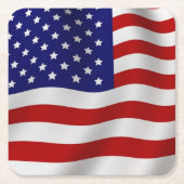 Dessous-de-verre Carré En Papier Drapeau américain (Devant)