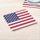 Dessous-de-verre Carré En Papier Drapeau américain, Drapeau américain (Incliné)