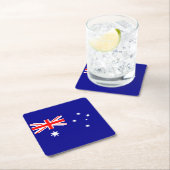 Dessous-de-verre Carré En Papier Drapeau australien patriotique (En situation)
