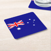 Dessous-de-verre Carré En Papier Drapeau australien patriotique (Incliné)