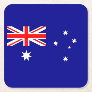 Dessous-de-verre Carré En Papier Drapeau australien patriotique