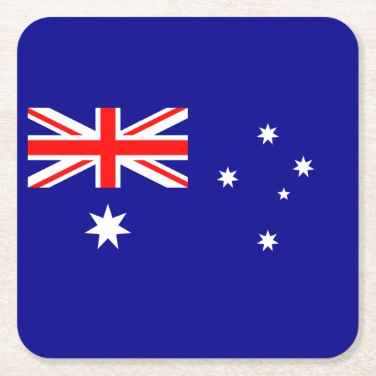 Dessous-de-verre Carré En Papier Drapeau australien patriotique (Devant)