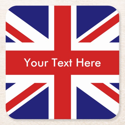 Dessous-de-verre Carré En Papier Drapeau britannique Union Jack (Devant)