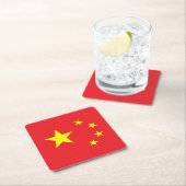Dessous-de-verre Carré En Papier Drapeau chinois (En situation)