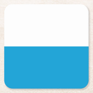 Dessous-de-verre Carré En Papier Drapeau de Bavière Carré Dessous de verre papier