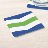 Dessous-de-verre Carré En Papier Drapeau de Burlington, Vermont (Incliné)