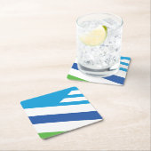 Dessous-de-verre Carré En Papier Drapeau de Dayton, Ohio (En situation)