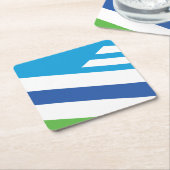 Dessous-de-verre Carré En Papier Drapeau de Dayton, Ohio (Incliné)