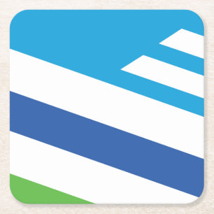 Dessous-de-verre Carré En Papier Drapeau de Dayton, Ohio