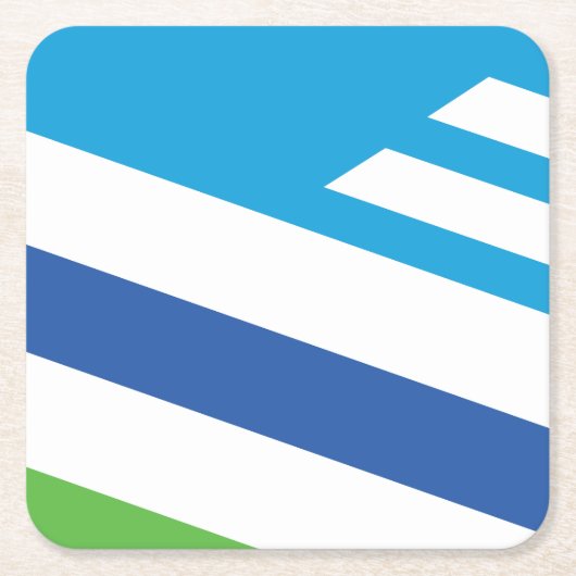 Dessous-de-verre Carré En Papier Drapeau de Dayton, Ohio (Devant)