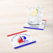 Dessous-de-verre Carré En Papier Drapeau de Fort Lauderdale, Floride (En situation)