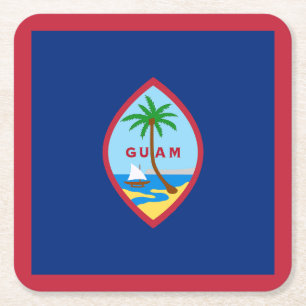 Dessous-de-verre Carré En Papier Drapeau de Guam