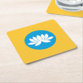 Dessous-de-verre Carré En Papier Drapeau de Kalmoukie (Incliné)