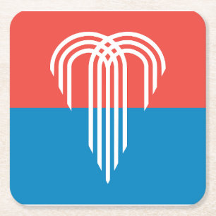 Dessous-de-verre Carré En Papier Drapeau de Kansas City, Missouri