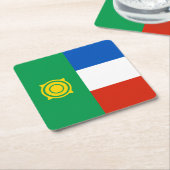 Dessous-de-verre Carré En Papier Drapeau de Khakassie (Incliné)