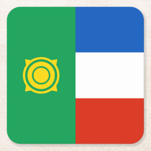 Dessous-de-verre Carré En Papier Drapeau de Khakassie