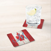 Dessous-de-verre Carré En Papier Drapeau de la Réunion familiale du Canada (En situation)