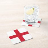 Dessous-de-verre Carré En Papier Drapeau de l'Angleterre (En situation)