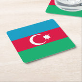 Dessous-de-verre Carré En Papier Drapeau de l'Azerbaïdjan patriotique (Incliné)