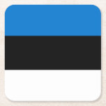 Dessous-de-verre Carré En Papier Drapeau de l'Estonie<br><div class="desc">Drapeau patriotique de l'Estonie</div>