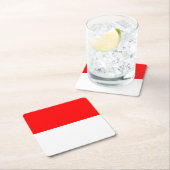 Dessous-de-verre Carré En Papier Drapeau de l'Indonésie (En situation)
