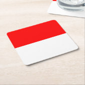 Dessous-de-verre Carré En Papier Drapeau de l'Indonésie (Incliné)