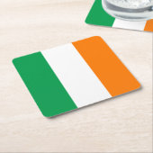 Dessous-de-verre Carré En Papier Drapeau de l'Irlande (Incliné)