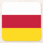 Dessous-de-verre Carré En Papier Drapeau de l'Ossétie du Nord<br><div class="desc">Drapeau patriotique de l'Ossétie du Nord Alanie.</div>