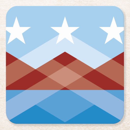 Dessous-de-verre Carré En Papier Drapeau de Peoria, Arizona (Devant)