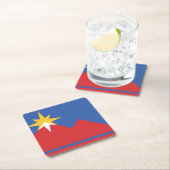 Dessous-de-verre Carré En Papier Drapeau de Pocatello, Idaho (En situation)