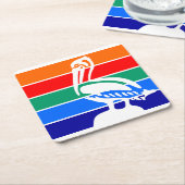 Dessous-de-verre Carré En Papier Drapeau de Saint-Pétersbourg, Floride (Incliné)