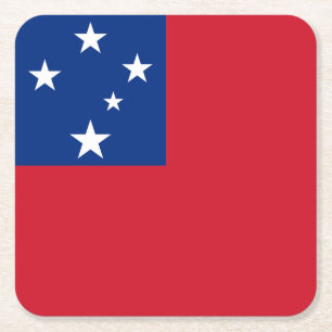 Dessous-de-verre Carré En Papier Drapeau de Samoa