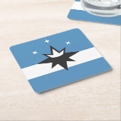 Dessous-de-verre Carré En Papier Drapeau de Springfield, Missouri (Incliné)