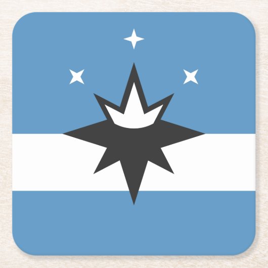 Dessous-de-verre Carré En Papier Drapeau de Springfield, Missouri (Devant)