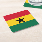 Dessous-de-verre Carré En Papier Drapeau du Ghana (Incliné)
