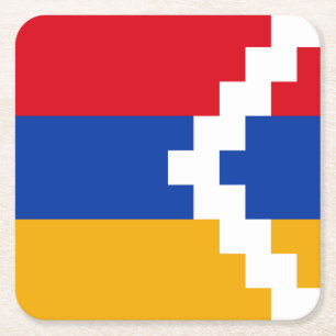 Dessous-de-verre Carré En Papier Drapeau du Haut-Karabagh