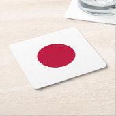 Dessous-de-verre Carré En Papier Drapeau du Japon (Incliné)