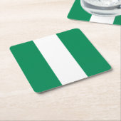 Dessous-de-verre Carré En Papier Drapeau du Nigéria (Incliné)