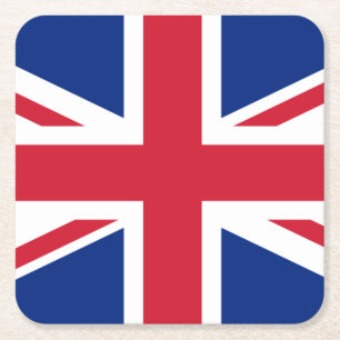 Dessous-de-verre Carré En Papier Drapeau du Royaume-Uni