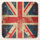 Dessous-de-verre Carré En Papier Drapeau du Royaume-Uni (Devant)